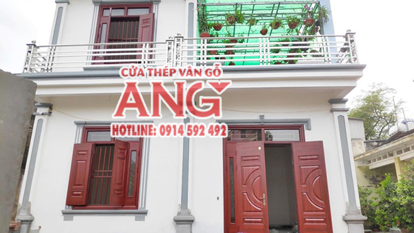 Công trình sử dụng cửa thép vân gỗ ANG tại Thái Bình